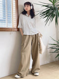 Shein DAZY Vertical Stripe Batwing Sleeve Shirt