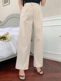 Shein DAZY Plicated Detail Wide Leg Pants