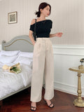 Shein DAZY Plicated Detail Wide Leg Pants