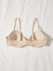 Women's Apricot Plain Backless Medium Stretch Everyday Bra For Comfort