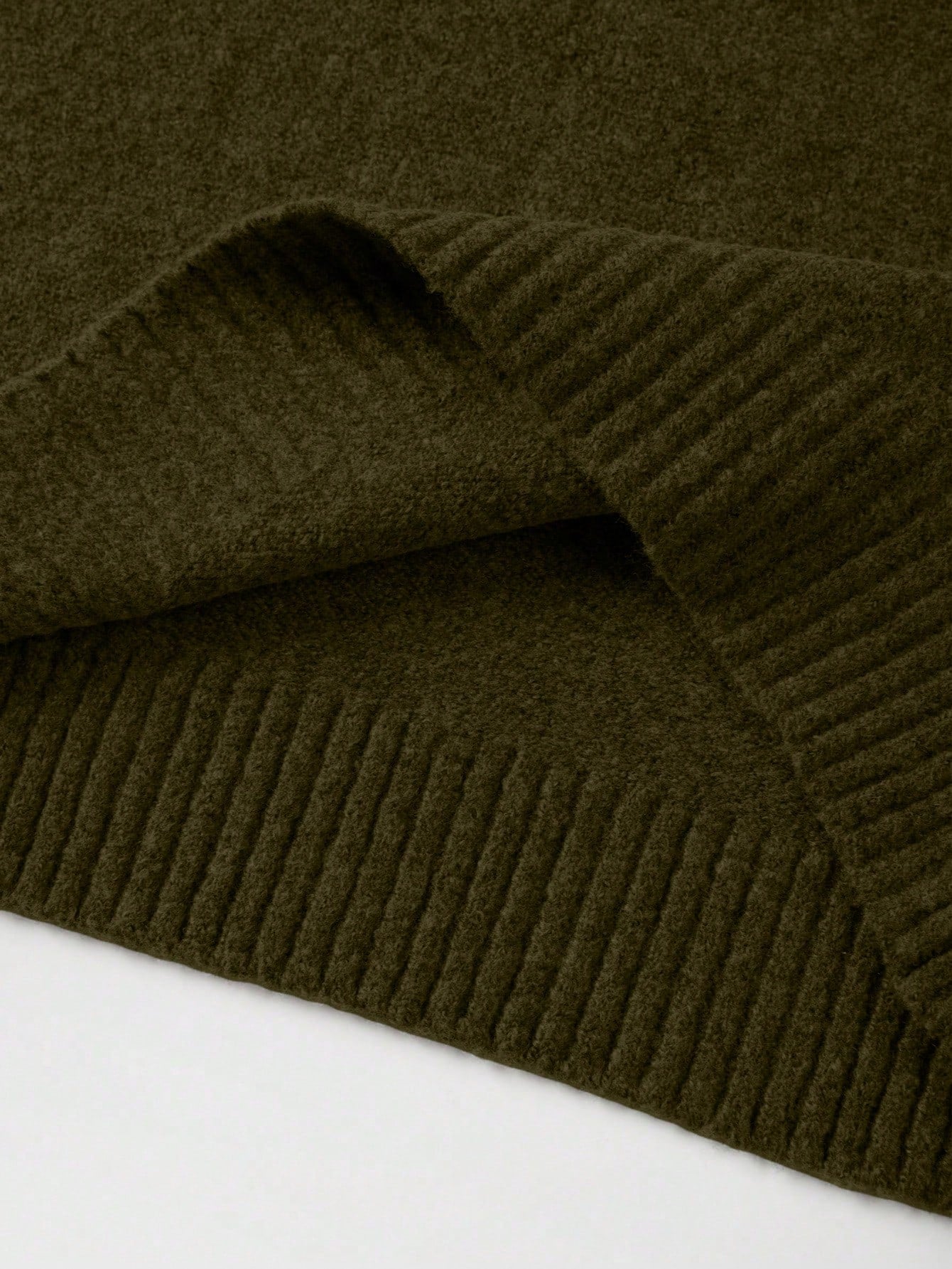 Solid Color High Neck Light Simple Commuting Style Sweater