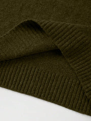 Solid Color High Neck Light Simple Commuting Style Sweater