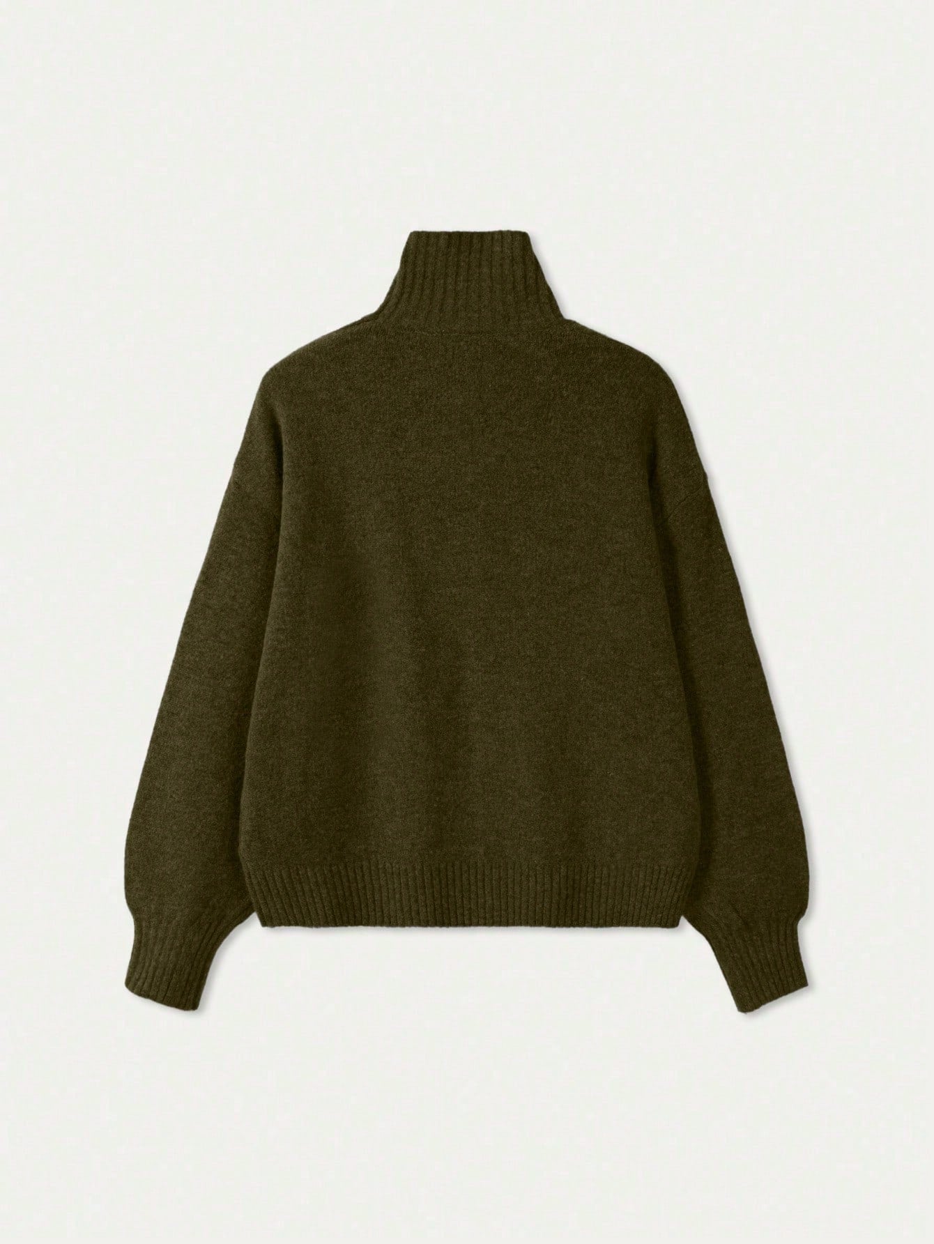 Solid Color High Neck Light Simple Commuting Style Sweater