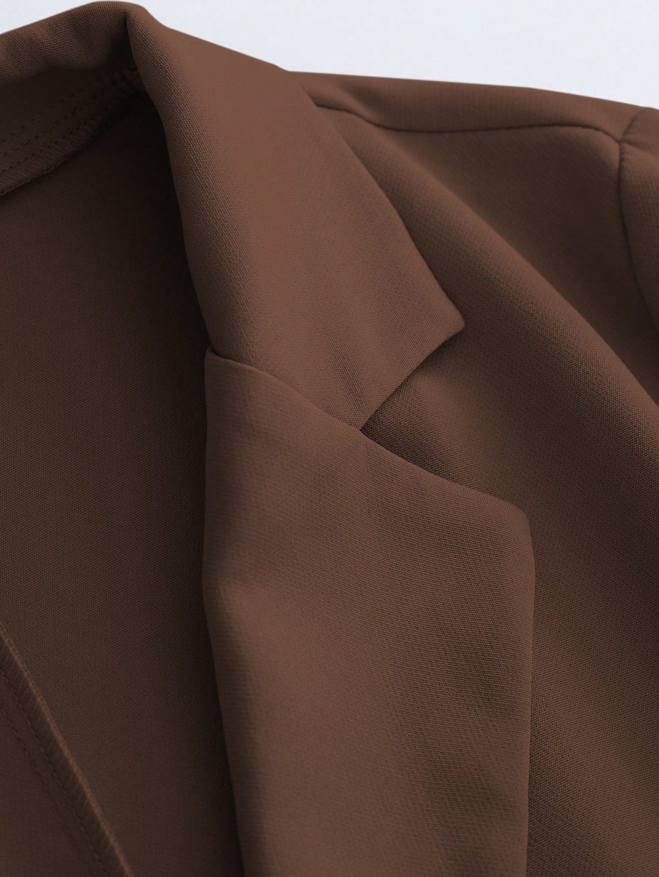 Casual Khaki Blazer Jacket Paired With Spaghetti Strap Waist Cinched Straight Dress