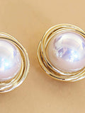 Shein Faux Pearl Decor Stud Earrings