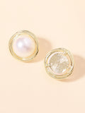 Shein Faux Pearl Decor Stud Earrings