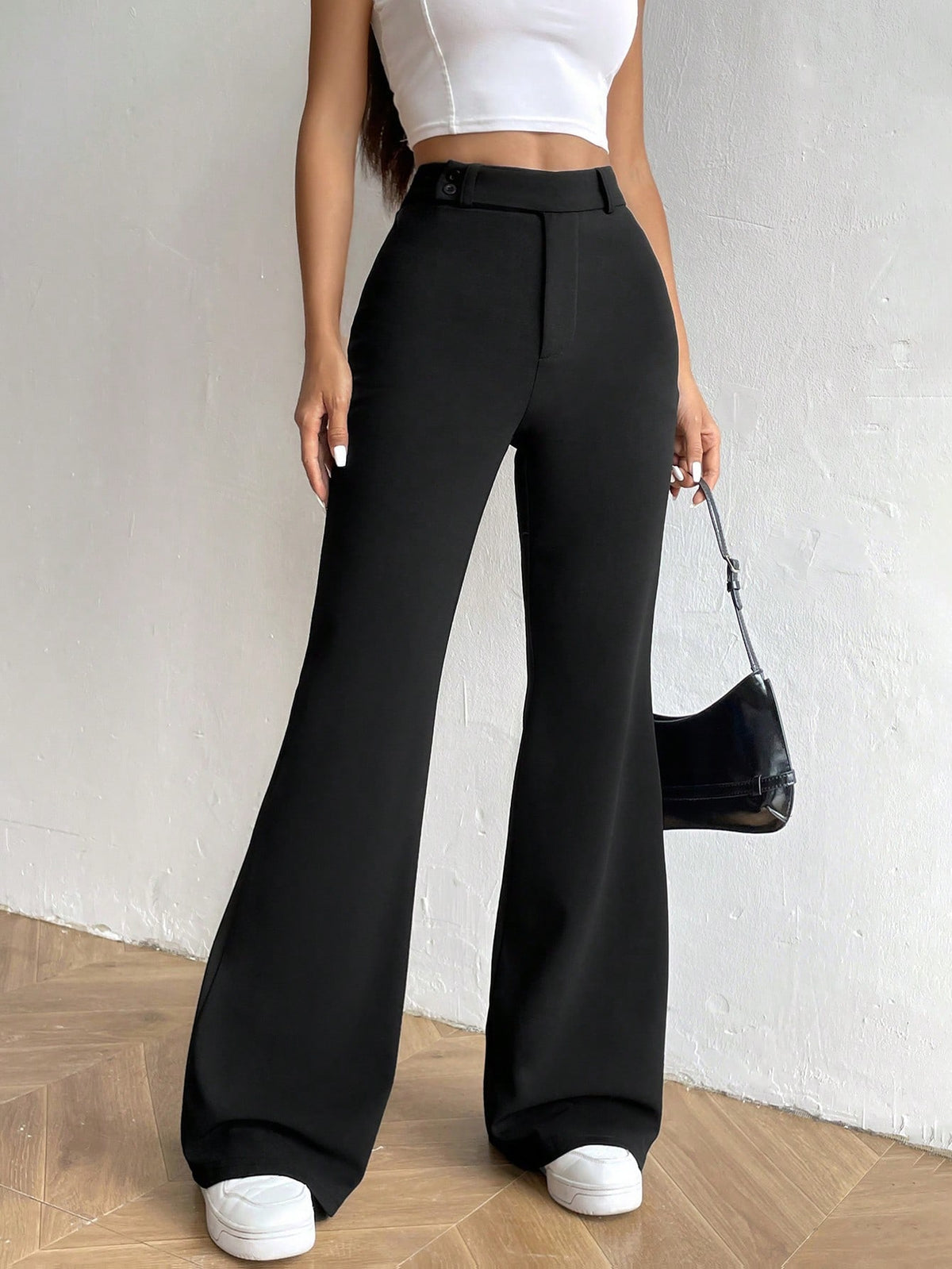 High Waist Flare Leg Pants Fall Cloth For Women