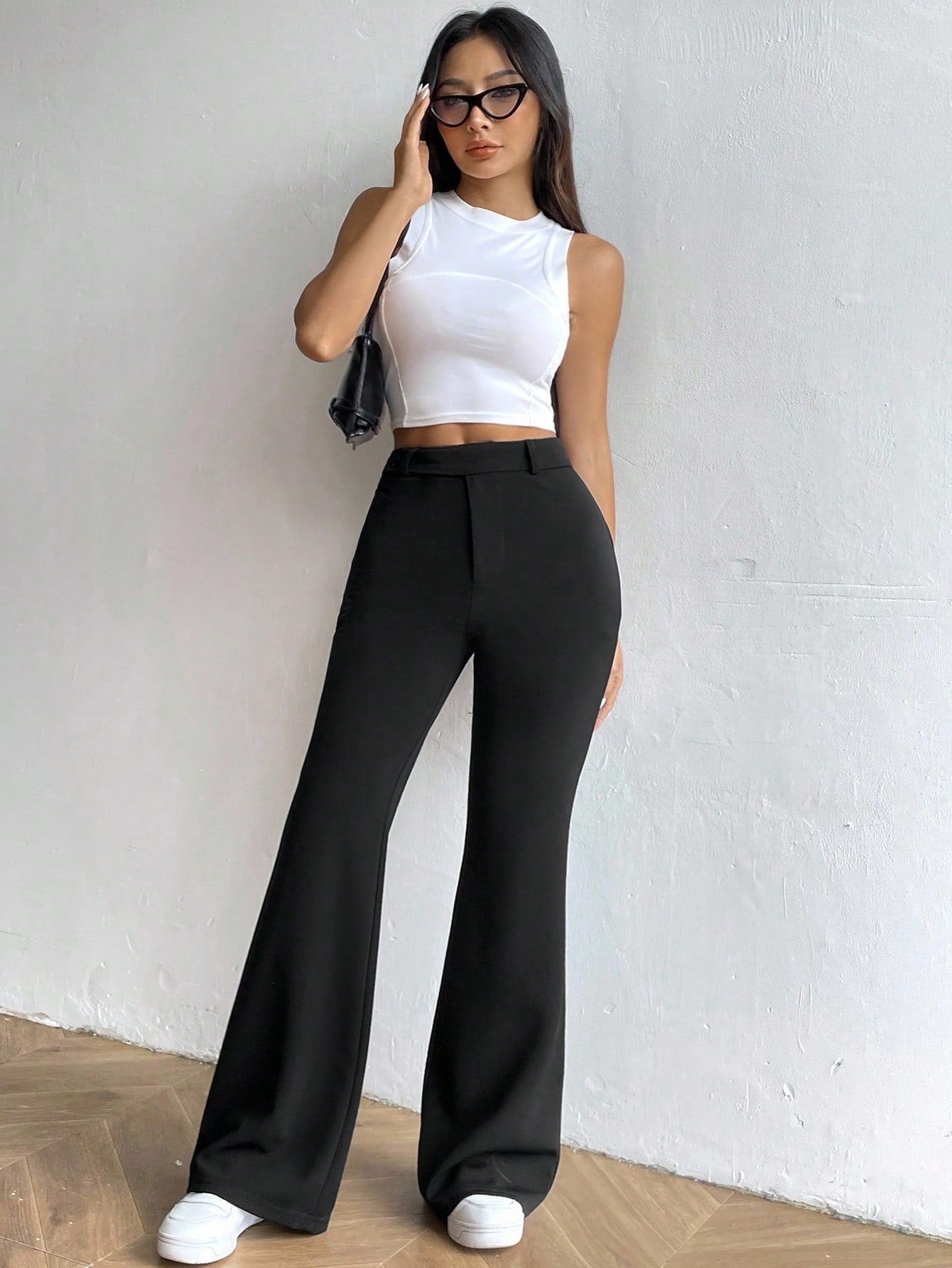 High Waist Flare Leg Pants Fall Cloth For Women