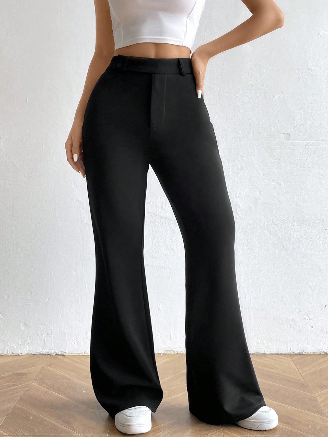 High Waist Flare Leg Pants Fall Cloth For Women