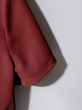Shein Franclia 2pcs/Set Women Fashionable Round Neck Short Sleeve Buttoned Shirt & Casual Pants Suit