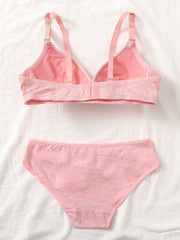 Full Cup Solid Lingerie Set