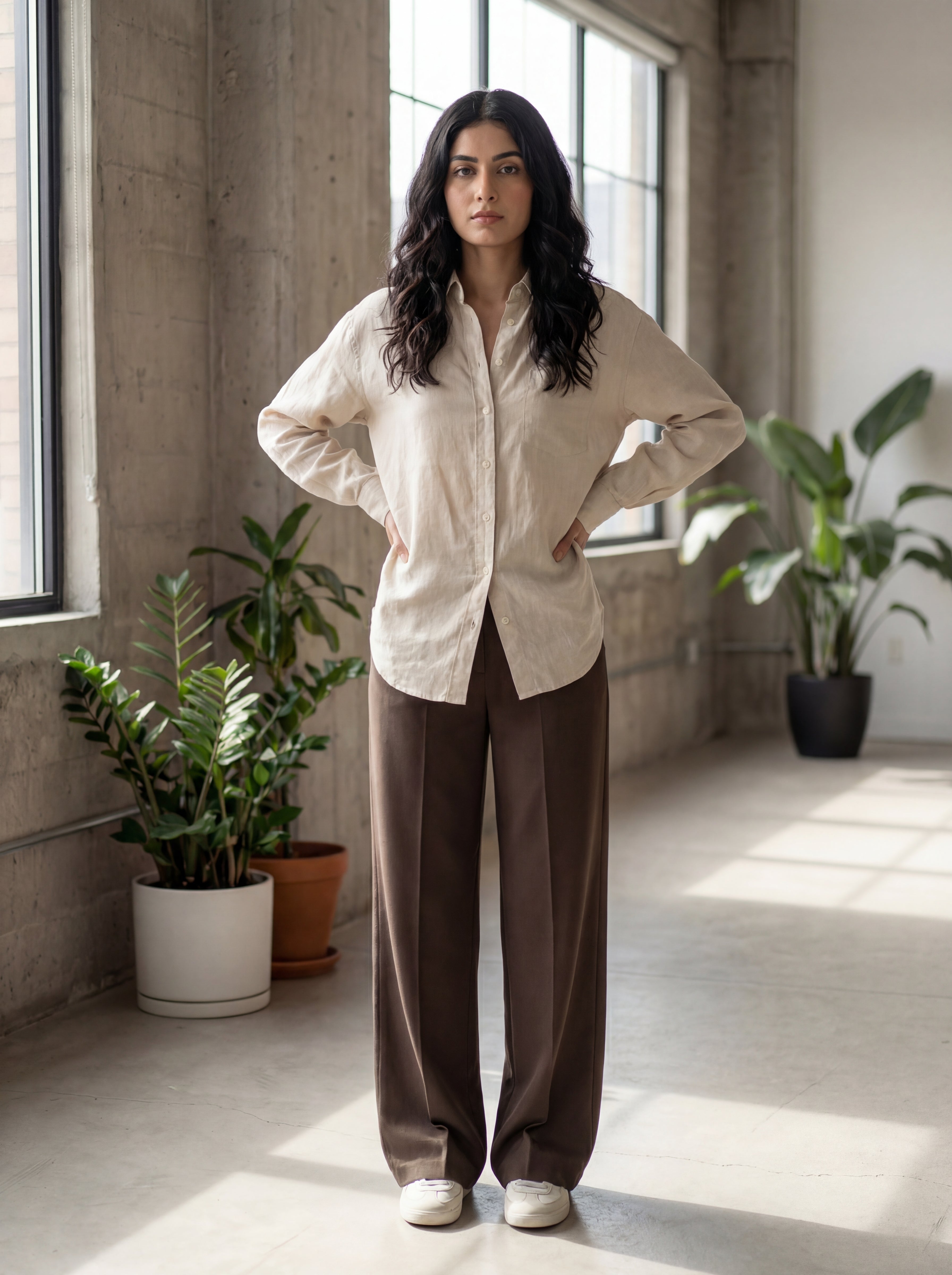 Premium High-Waist Elegant Slimming Wide Leg Pants
