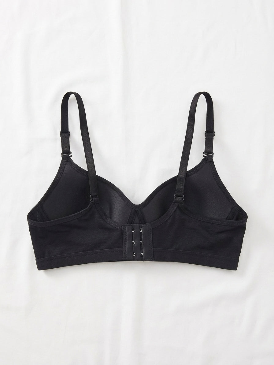 Comfortable Wireless Soft Cup Solid Bra