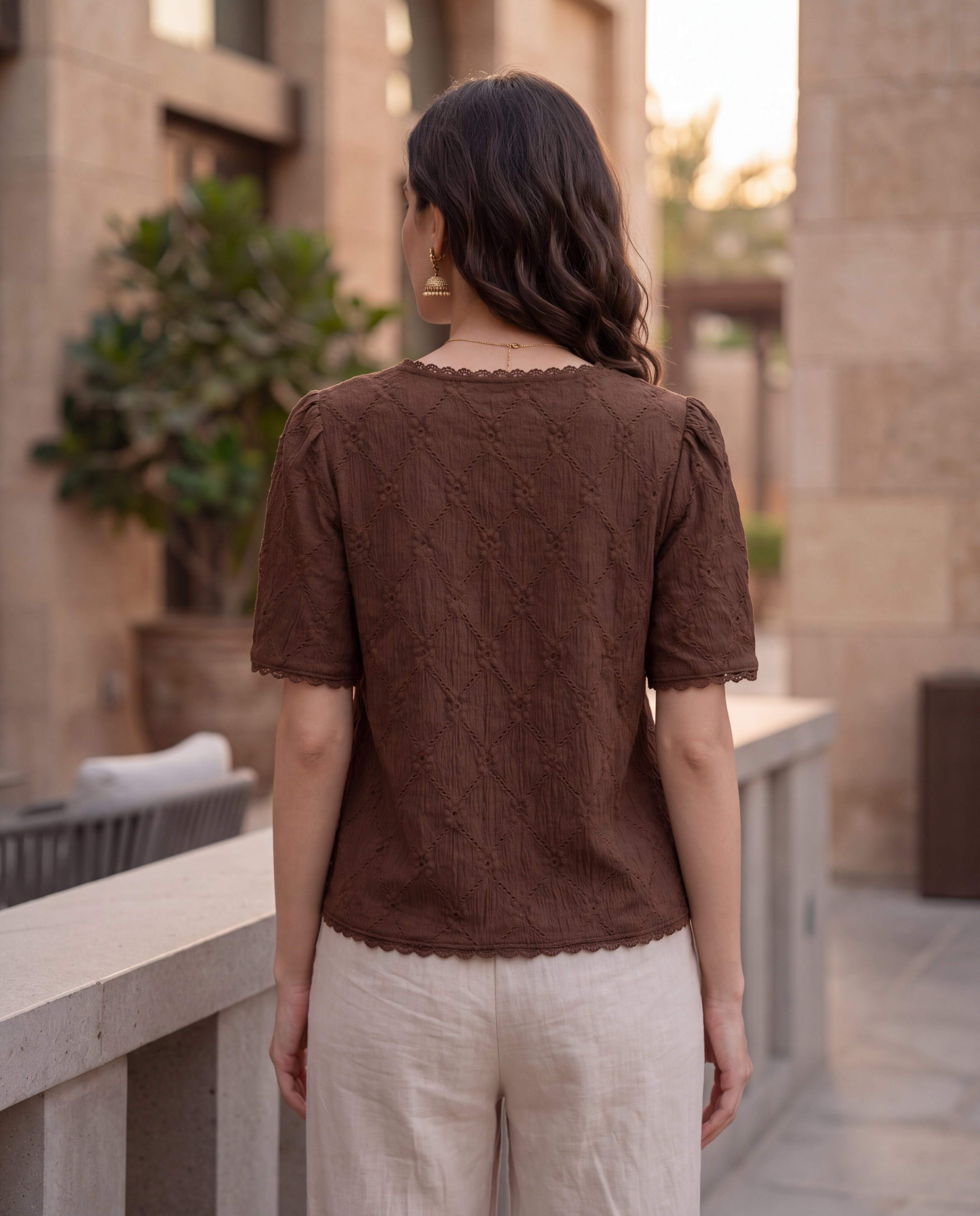 Simple Solid Color Textured Front Button Short Sleeve Shirt