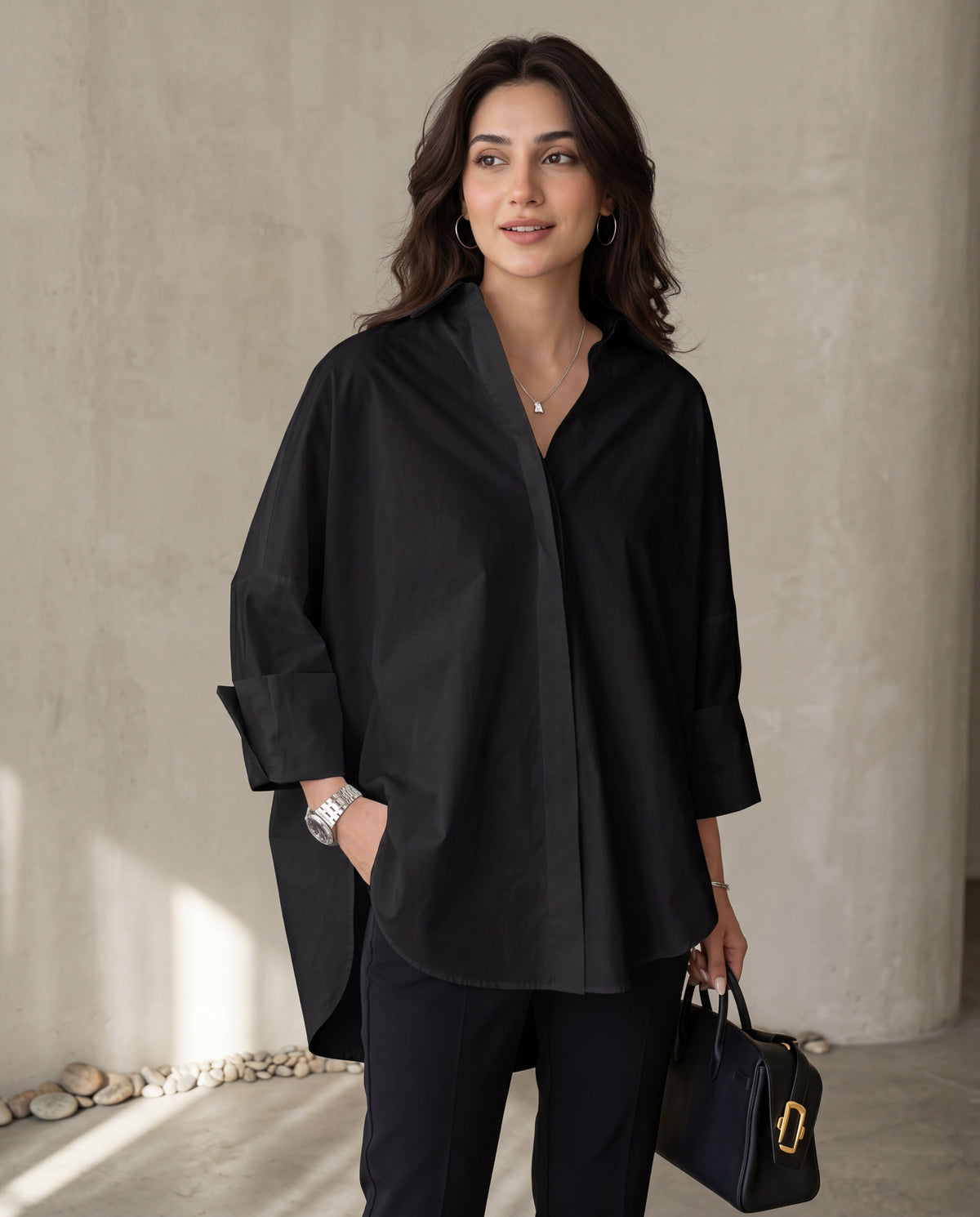 Loose fit Black Shirt
