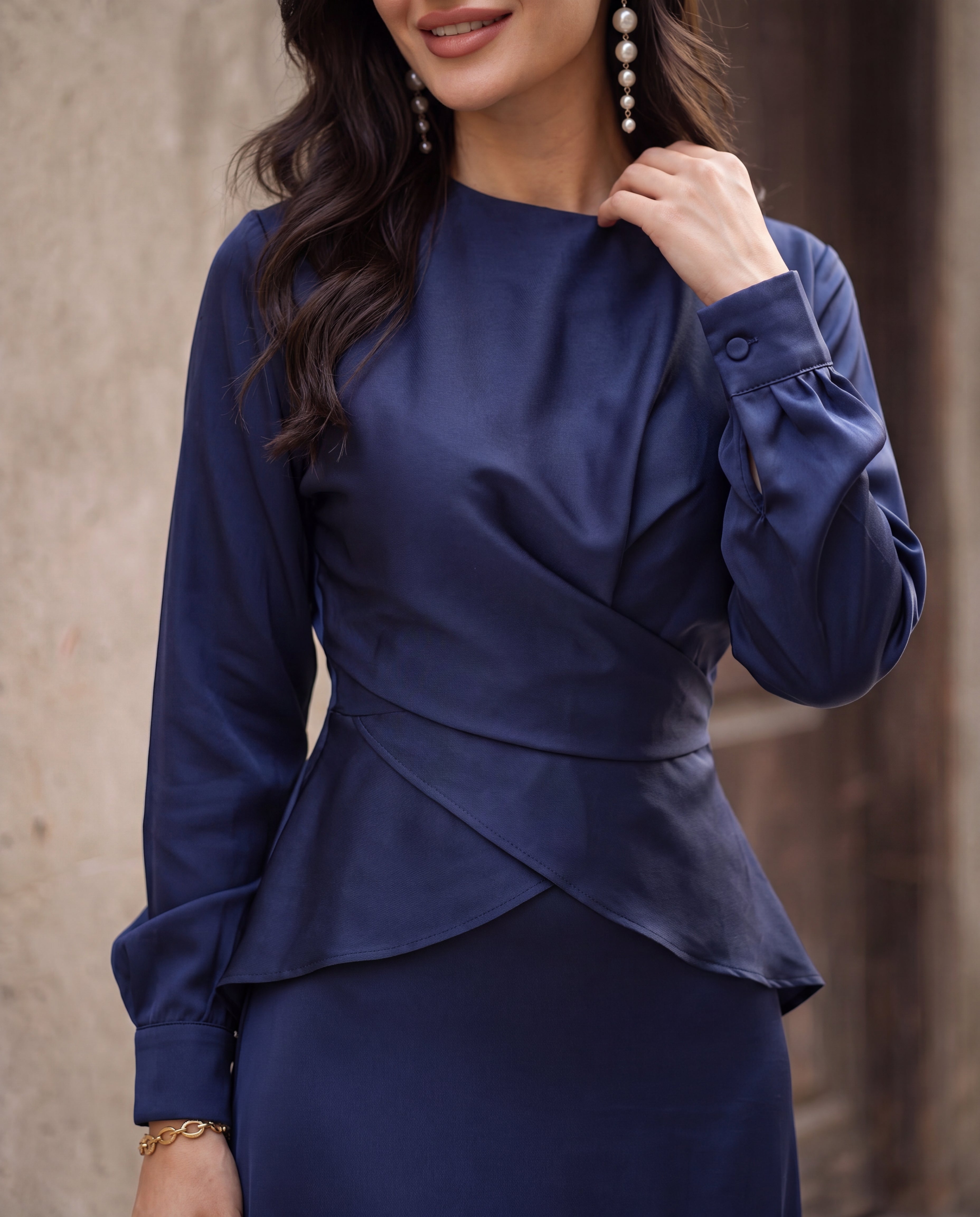 Elegant Satin Asymmetric Hem Satin Skirt