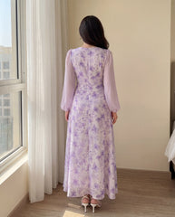 Printed Square Neck Summer Dress