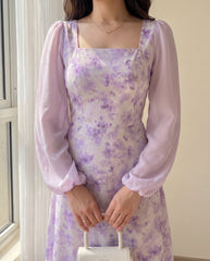 Printed Square Neck Summer Dress
