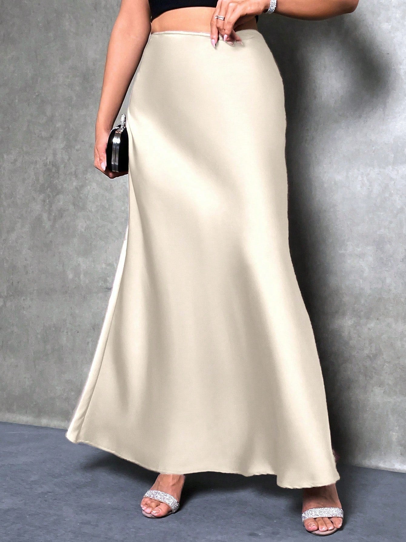 Satin Floor-Length Mermaid Skirt