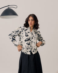 Midnight Bloom Printed Blouse