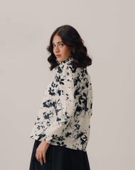 Midnight Bloom Printed Blouse