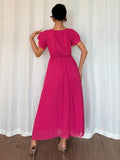 Shein Islaluna French Casual Gorgeous Romantic Belt Style Ladies Elegant Dress