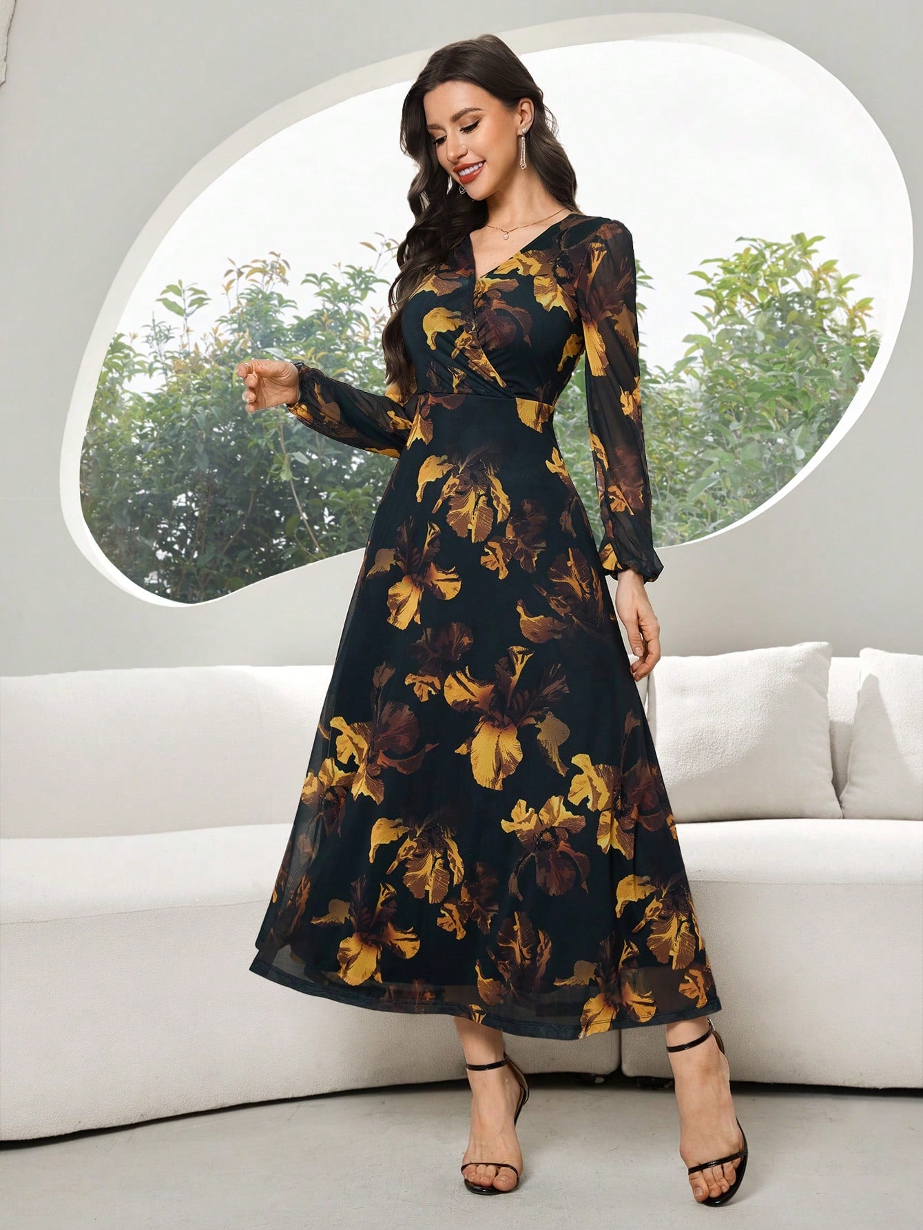 Shein Modelyn Women Long Dress, Minimalist Style, Casual Everyday Wear