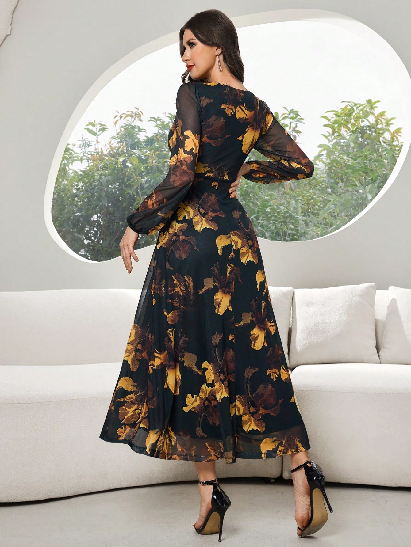 Shein Modelyn Women Long Dress, Minimalist Style, Casual Everyday Wear