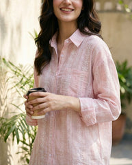 Casual Embroidered Jacquard Blouse