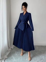 Casual And Versatile Elegant Commuting Dress With A Patchwork Suit Collar