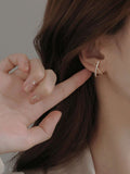 Shein Rhinestone Decor Twist Stud Earrings