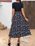 SHEIN Clasi Floral Patchwork Dress