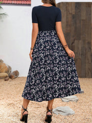 SHEIN Clasi Floral Patchwork Dress