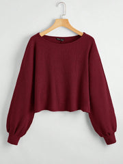 SHEIN Essnce Drop Shoulder Ribbed Knit Tee
