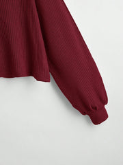 SHEIN Essnce Drop Shoulder Ribbed Knit Tee