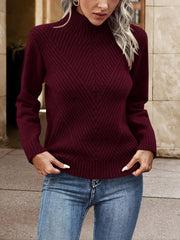 SHEIN Frenchy Women Solid Color Crew Neck Long Sleeve Minimalist Sweater