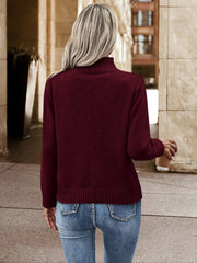 SHEIN Frenchy Women Solid Color Crew Neck Long Sleeve Minimalist Sweater