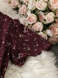 SHEIN LUNE Cross-Wrap Thigh High Slit Cinched Floral Dress
