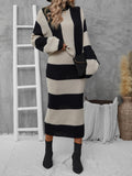 SHEIN LUNE Two Tone Drop Shoulder Sweater & Knit Skirt