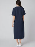 SHEIN Mulvari Drop Shoulder Solid Tee Dress
