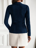 SHEIN Raffinéa Mock Neck Button Detail Tee