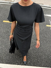 Shein Siren Gaze New Commuter Striped Dress