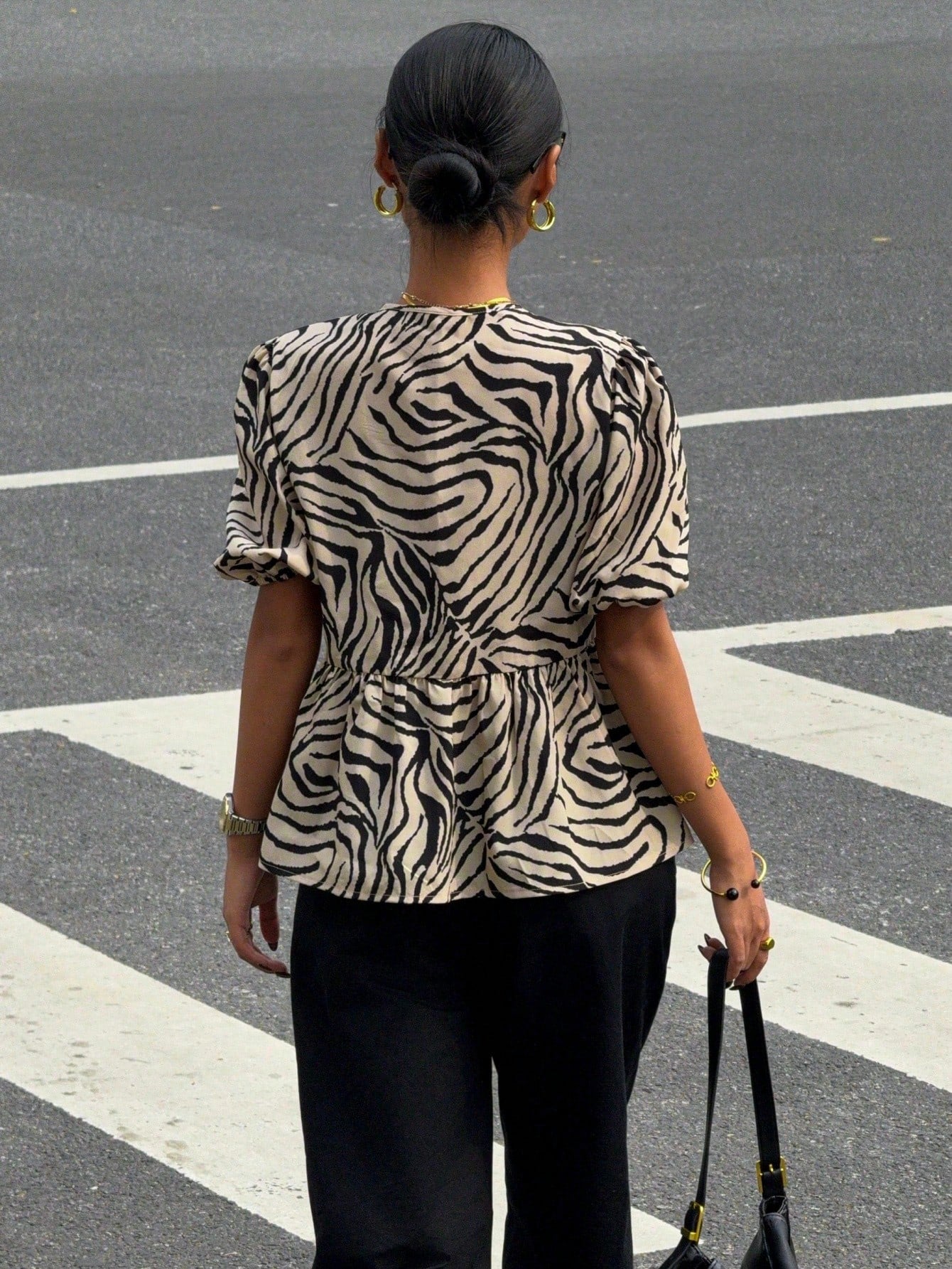 Shein Siren Gaze Women's Round Neck Short Sleeve Shirt
