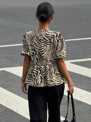 Shein Siren Gaze Women's Round Neck Short Sleeve Shirt