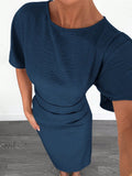Shein Siren Gaze Women's Solid Color Linen Blended Summer Dress