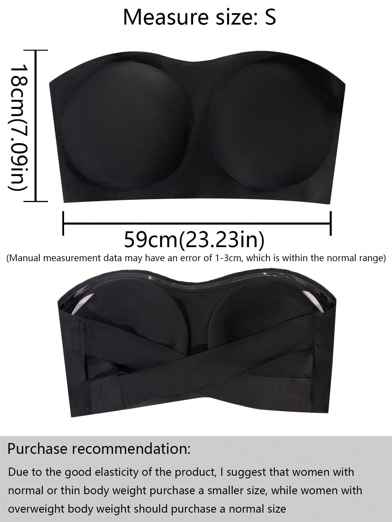 Seamless Underwire-Free Bra, Sexy One-Shoulder Design With Non-Slip Sides, Removable Pads And Criss-Cross Back, Strapless