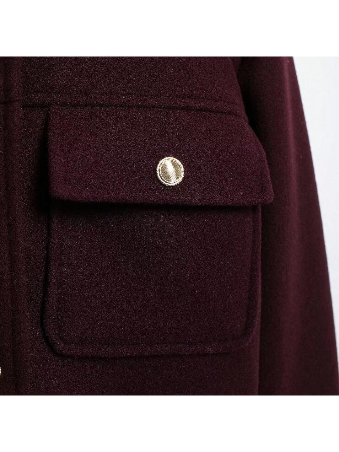 Women Solid Color Front Button Closure Long Sleeve Casual Soft Short Jacket