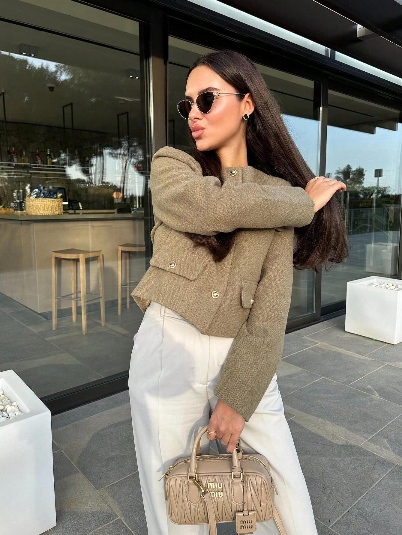 Women's Everyday Fashion Wear Tweed Jacket