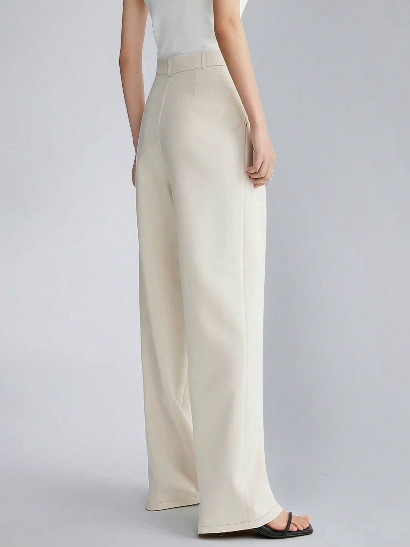 Shein Women's High Waist Side Pocket Wide Leg Suit Pants