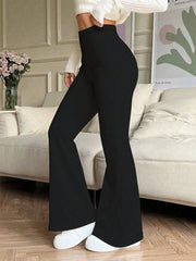 Shein Women's High Waist Solid Color Flared Sports Yoga Pants